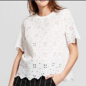 Who What Wear Eyelet top